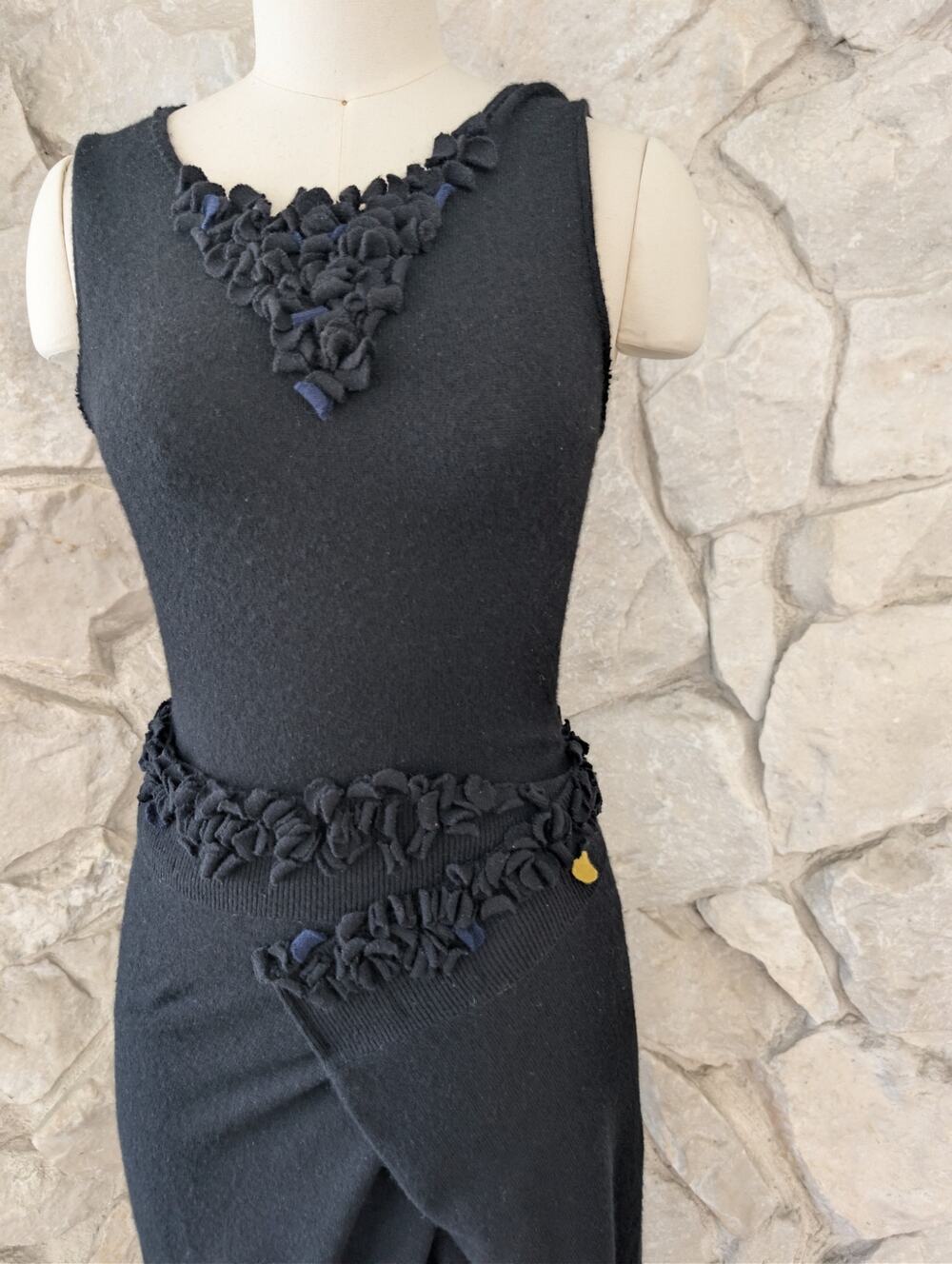 Vintage 1990s Japanese Cashmere Dress | Koi Suwannagate |Small